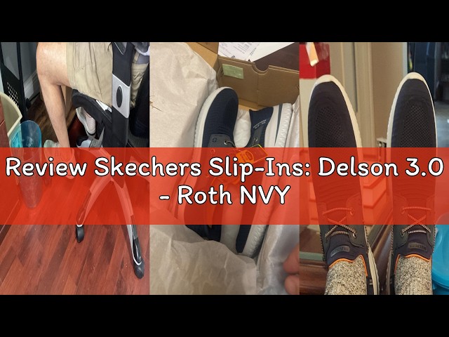 Vídeo relacionado con Skechers Delson 3.0-Roth 210606 - Zapatillas con Cordones elásticos fijos de calce rápido, caña Baja, para Hombre, Azul Marino nvy, 7.5 Wide