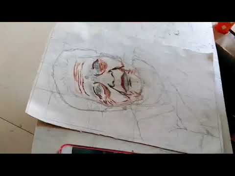 Portrait Oil painting of my grandmother |time lapse  video |Art |oil pntng by Abhishek Thirthahalli