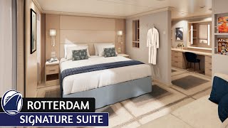 HAL Rotterdam | Signature Suite Walkthrough Tour & Review 4K | Holland America Cruise Line