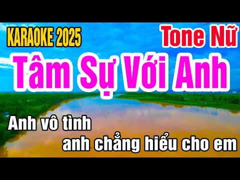Karaoke Tâm Sự Với Anh Tone Nữ Nhạc Sống gia huy beat