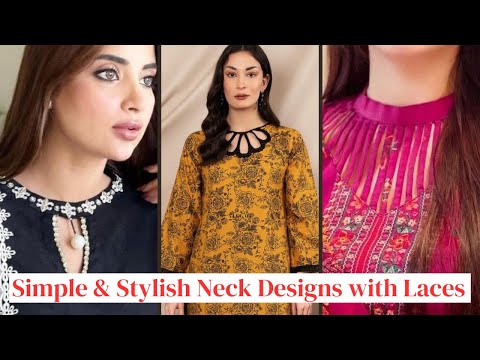 Simple & Stylish Neck Designs with Laces | Neck Designs That Go Viral | Unique Kurti Neck Designs