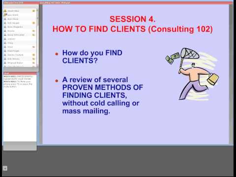 Consulting 102:  How to Find Clients