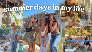 summer days vlog☀️ backyard updates, work sessions & pool party!