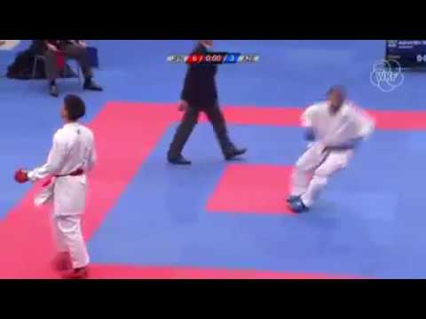 FINAL 2018 Berlin KUMITE -75kg Yusei Sakiyama VS Rafael Aghayev