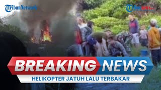 BREAKING NEWS Helikopter Terjatuh di Ciwidey Bandung, Terbakar dan Ada Pria Tergeletak Terluka
