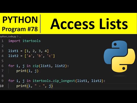 Python Program 78 Iterate Through Two Lists In Parallel In Python