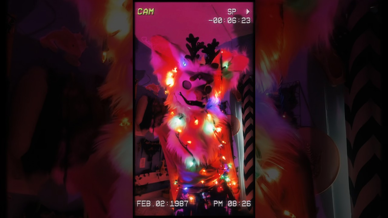 •*❆ ₊⋆merry crimas ⋆•❅*• [ #christmas #christmaslights #furry #fursuit #fursona #silly ]