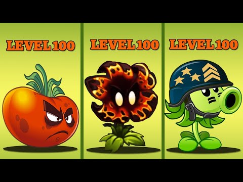PvZ 2 Mega Gatling Pea Level 100 Vs All Plants Level 100-Which Plant Is Best?