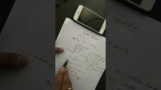Flow rate calculation from given line size