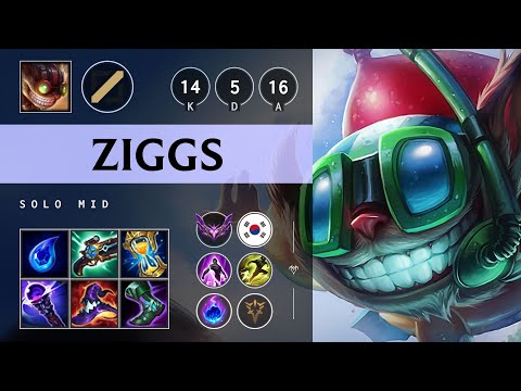 Ziggs Mid vs Naafiri - KR Master Patch 25.20