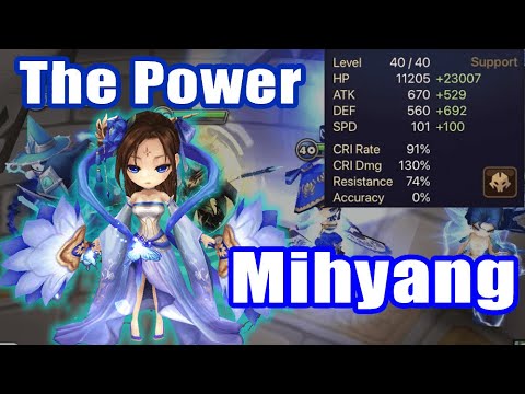 【Summoners War | Curry's RTA】 The Power Mihyang, Super support Dance of Mirage!