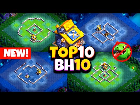 BEST-10 BUILDER HALL 10 WITH LINK + REPLAY | BH10 +5500 TROPHY BASE |BH10 BASE ANTI6 STAR