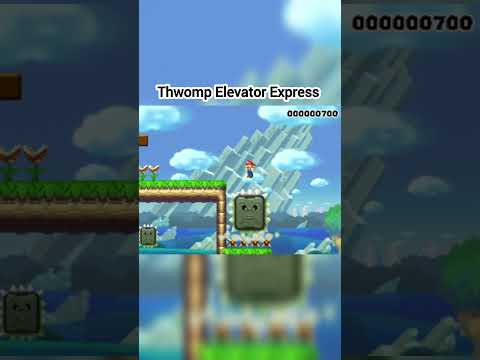 Thwomp Elevator: Fast, Furious, and Uninsured 😂#newsupermariobros #mariogame #mariomaker