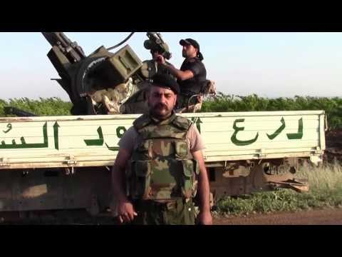 رصد الطيران الحربي على جبهة كتيبة الخصر في ريف درعا من قبل لواء درع أسود السنة