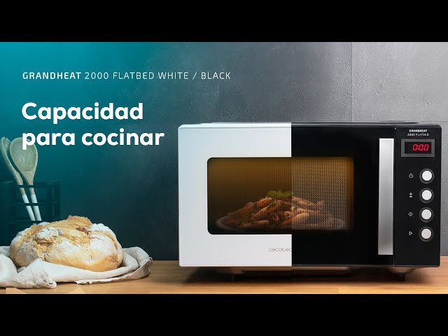 Micro-ondes Cecotec GrandHeat 2000 Flatbed Black 20L 700W Sans Plateau Décongélation video