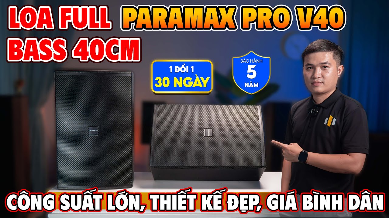 Video sản phẩm Loa Karaoke Paramax PRO V40