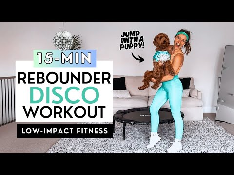 15-Minute Fun Rebounder Workout to Disco Music | Mini Trampoline Cardio for All Levels