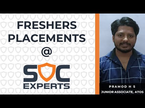 Magic Happened at SOC Experts - Pramod H S placed with Atos (Cybersecurity Jobs for Freshers)