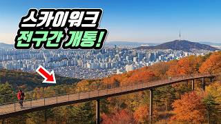 🚶서울 최초의 스카이워크 전구간 개통!  해발 200m 숲 위로 날아가는것 같아요 | 📸 대중교통 당일치기 트레킹 여행 | 🇰🇷 Seoul's First Skywalk Trip
