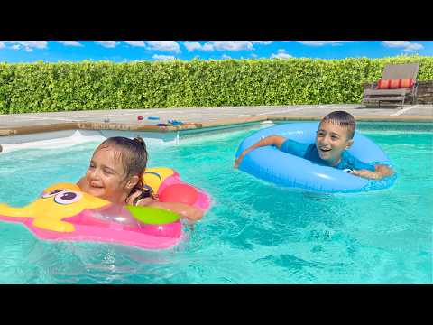 Matteo and Gabriella Learn Pool Safety Rules | DeeDee Videos For Kids 