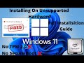 Windows 11 Install On 2GB Ram Low End PC How To Install Winsows 11 Without TPM2 0 And Secure Boot