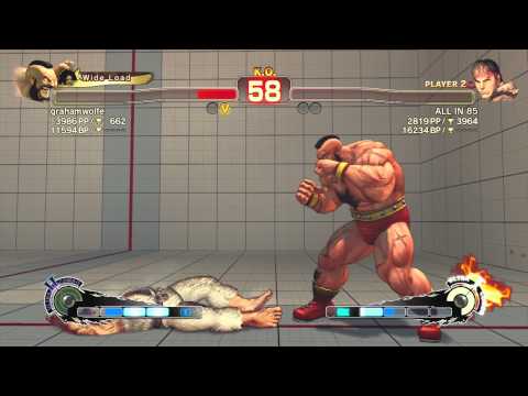 USF4 - ALL IN 85 (Ryu) vs grahamwolfe (Zangief) - Endless Matches