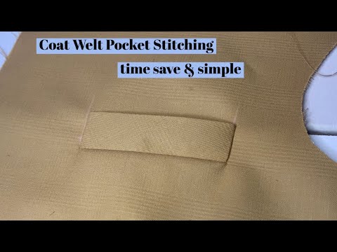 every one tailor useful and simple methods for Coat Welt Pocket Stitching / time save & simple