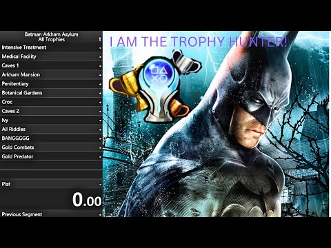 Batman Arkham Asylum All Trophies Speedrun (5:26:51) NO COMMENTARY