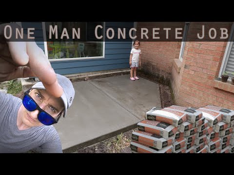 Pouring a Concrete Slab With Bagged Concrete By Yourself