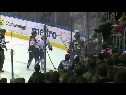 Ben Eager cheap shot on Armstrong - Leafs Rogers Sportsnet Feed