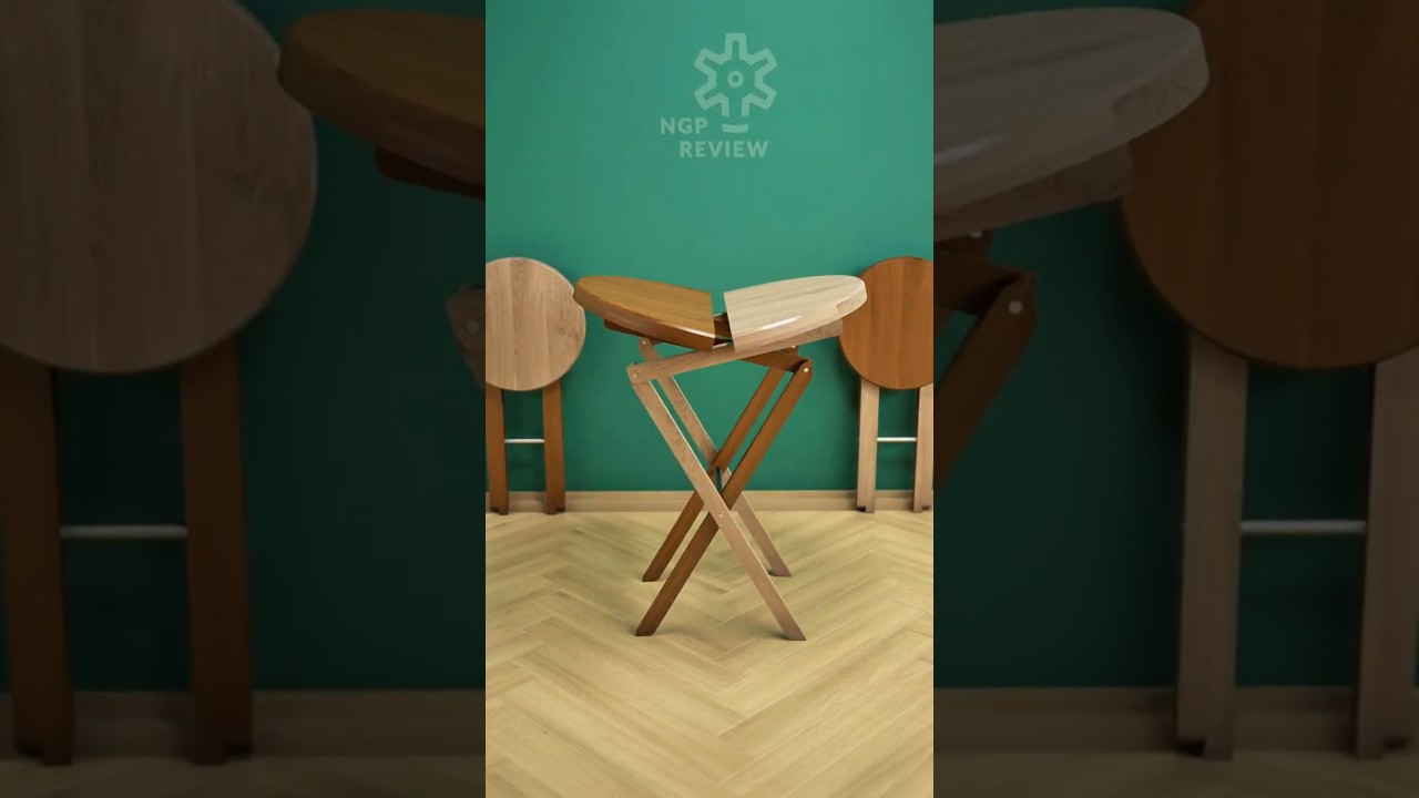 Simple DIY Folding Wooden Table & Chair Design. Dinning Set.