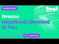 Hopelessly Devoted To You - Grease | Olivia Newton-John (Lower Key) Piano Karaoke
