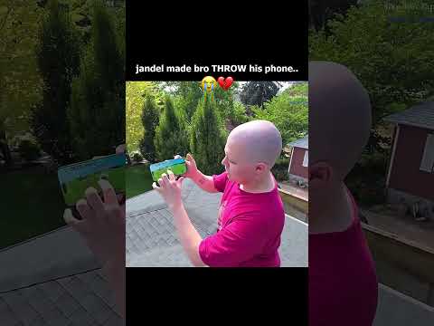 jandel made bro throw his phone off his ROOF.. 😭💔 #growagarden
