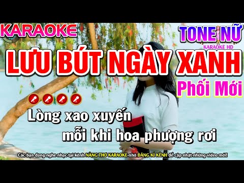 Lưu Bút Ngày Xanh Karaoke Nhạc Sống Tone Nữ | Nàng Thơ Karaoke