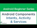 #19 Android Tutorial : Application Components : ACTIVITY SERVICE INTENTS