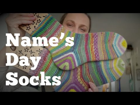 Name's Day Socks // Patons Kroy Socks yarn / toe up socks for seb // sport weight