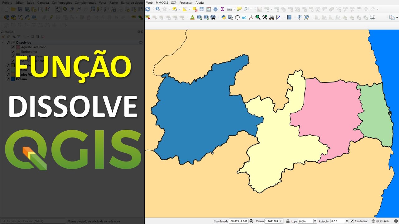 Como Agregar Feições com Base em Atributo no QGIS (Função DISSOLVE)