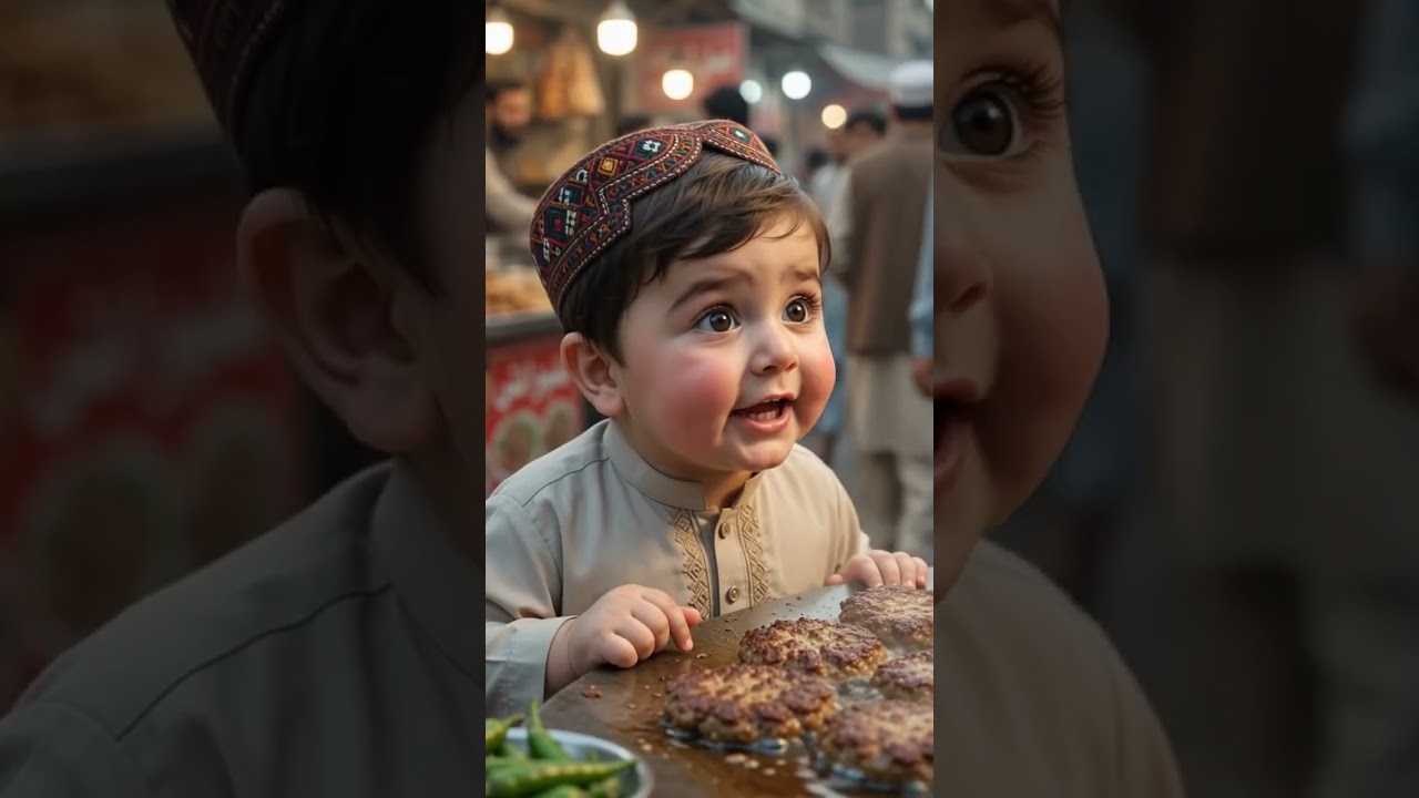 Kabab Wait For End 😂🤣 #aibaby #littlepathan #aicomedy #pakistan