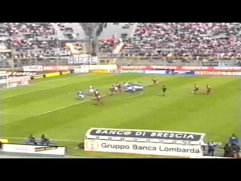 Serie A 2000-2001, day 25 Brescia - Reggina 4-0 (A.Filippini, Petruzzi, R.Baggio, Tare)