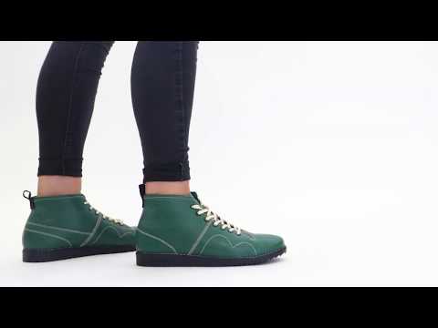 | Shuperb™ Blakeseys 1960 Unisex Leather Monkey Boots Green/Cream