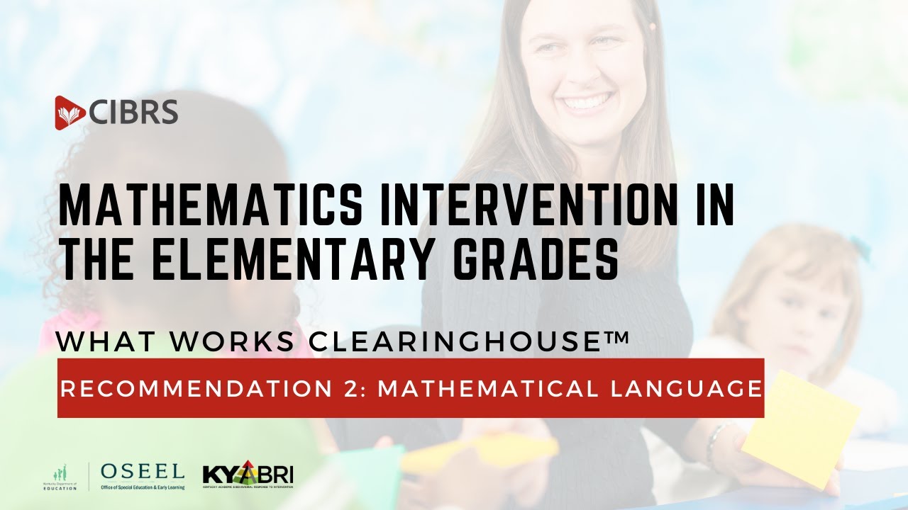 Recommendation 2: Mathematical Language