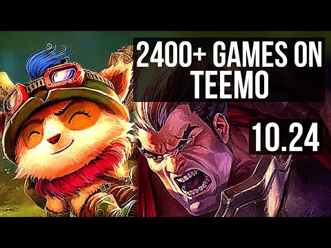 TEEMO vs DARIUS (TOP) | 2400+ games, 4/0/2, 2.0M mastery | EUW Diamond | v10.24