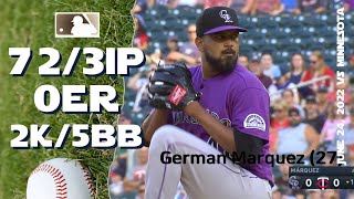 Germán Márquez | June 24, 2022 | MLB highlights