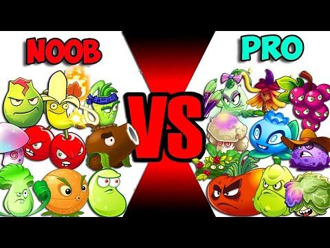 Team NOOB Max Level vs PRO Level 1 - Who Will Win? - PvZ 2 Plant Vs Plant