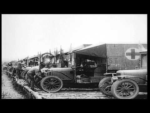 French evacuation hospital in World War I HD Stock Footage