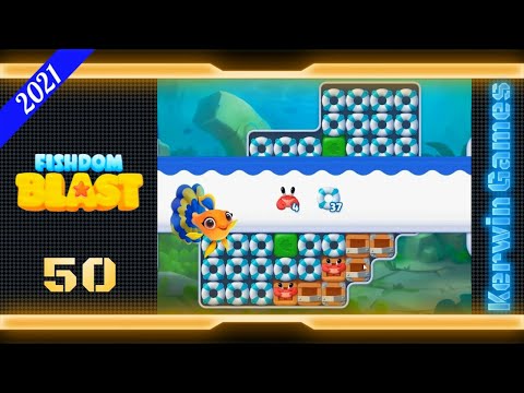 Fishdom Blast Level 50 - Hard Level - No Boosters - 22 moves (2021)