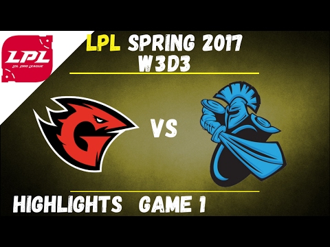GT vs NB Highlights Game 1 LPL Spring W3D3 2017 Game Talents vs NewBee