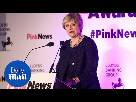Theresa May at Pink News Awards: Being trans is not an illness - Daily Mail