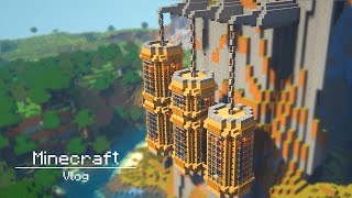 Minecraft Vlog : How to build a Hanging House Minecraft tutorial