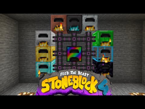 Fluid Cows and Rainbow Furnace Power | Minecraft Stoneblock 4 Ep 14